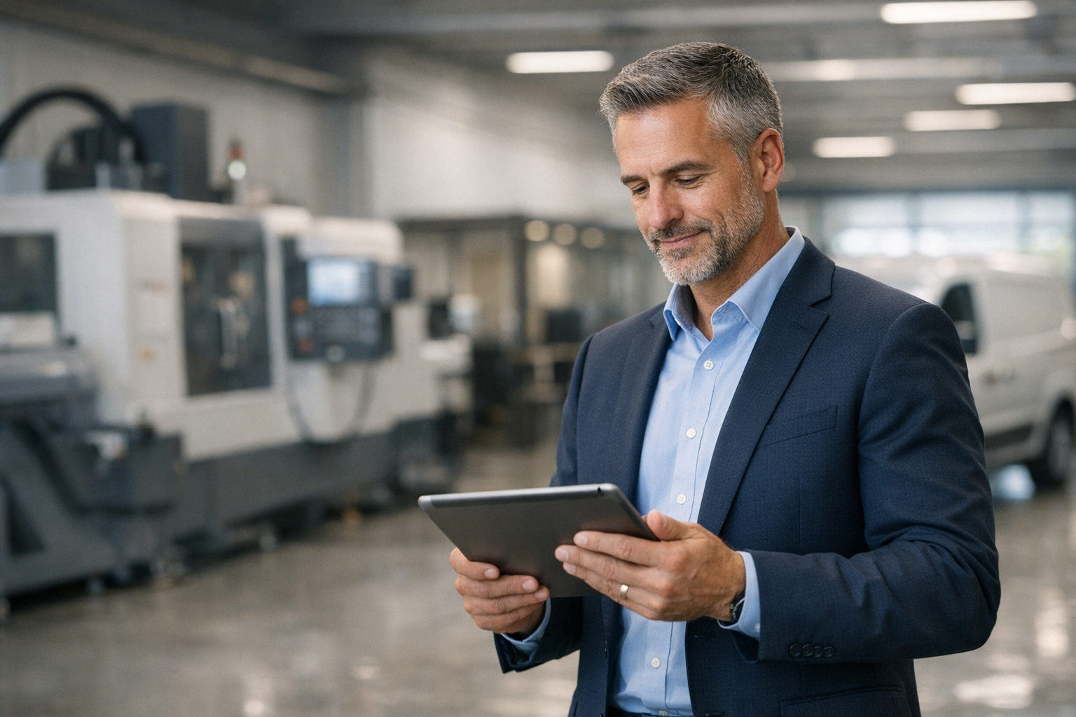 photographic A photorealistic editorialstyle image illustrating permanent 100 bonus depreciation in the US tax code A confident business owner or CFO-1