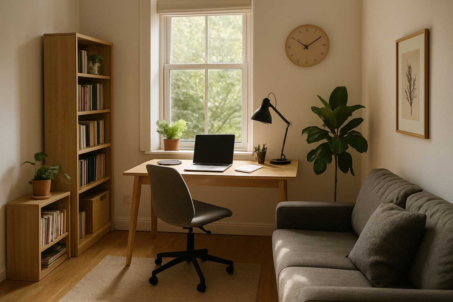 photographic The image depicts a home which the owner uses as his office as well-1